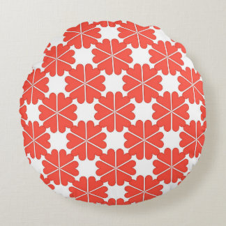 Beautiful cartoon greeting card with colorful flow round pillow