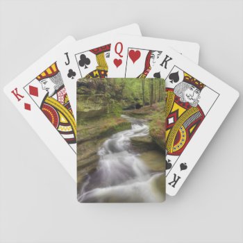 Beautiful Cascading River Playing Cards by Lasting__Impressions at Zazzle