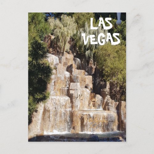 Beautiful Casino Waterfall On The Las Vegas Strip Postcard