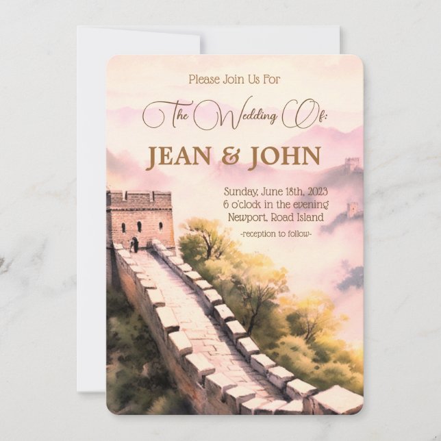 Beautiful Castle Please Join Us Wedding  Invitation (Front)