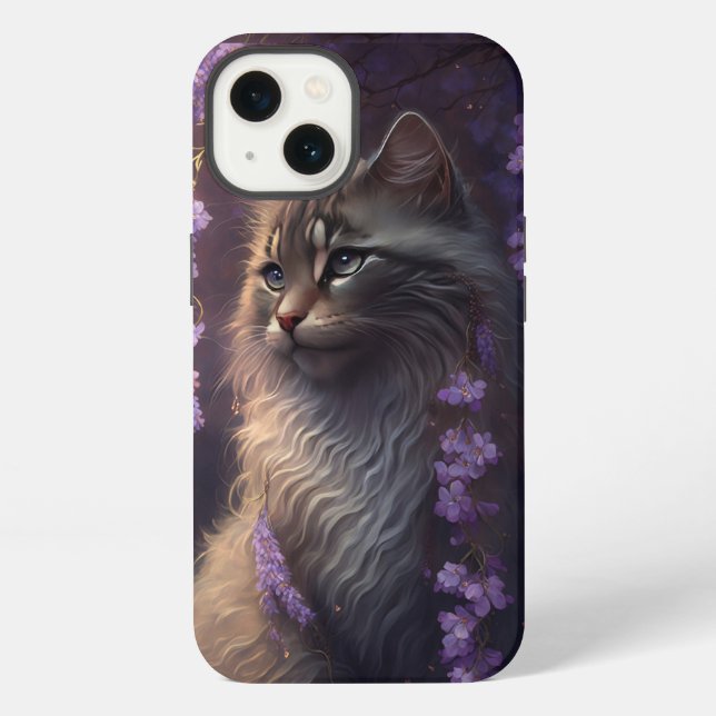 Beautiful Cat AI Generated Iphone Case (Back)