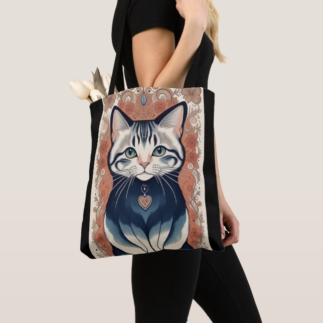 Beautiful Cat Artwork  Tote Bag (Close Up)