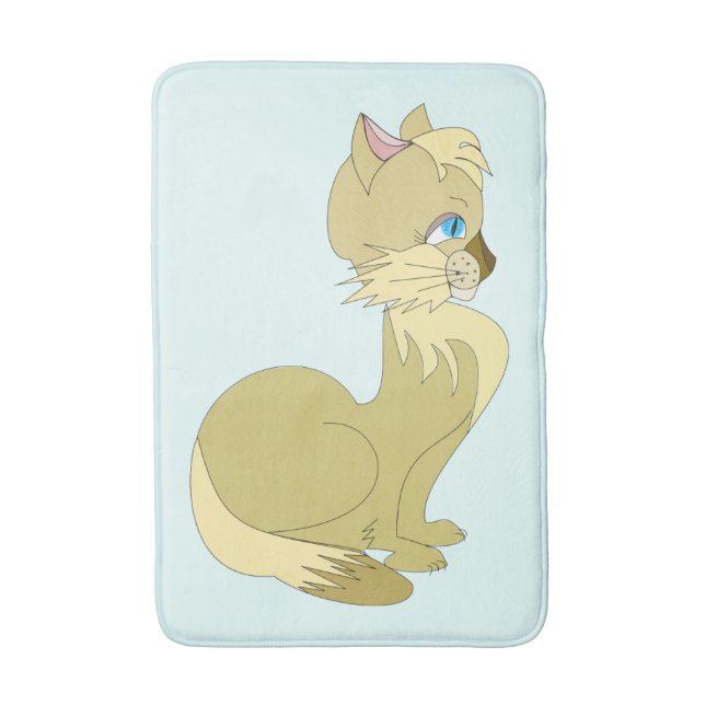 Beautiful Cat Bath Mat (Front Vertical)