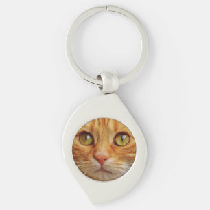 Beautiful cat custom photo keychain
