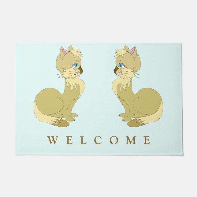 Beautiful Cat Doormat - Customizable (Front)