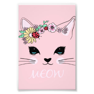 Beautiful Cat Face Meow, Kitty Lover Gift,Cute Cat Photo Print