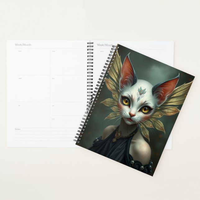 Beautiful Cat Fairy portrait  Planner (Display)