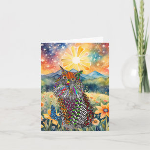 Beautiful Cat in the Sun Greeting Card