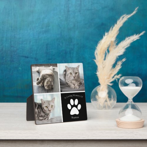 Beautiful Cat Memorial Custom Pet Keepsake Photo Plaque