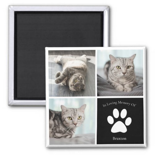 Beautiful Cat Memorial Custom Pet Photo Keepsake Magnet