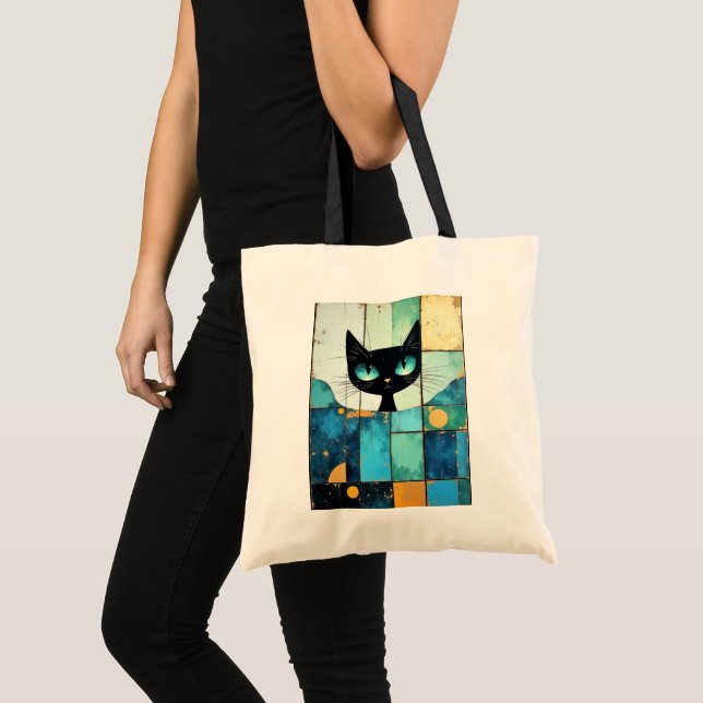 Beautiful Cat Painted Art Tote Bag (Front (Product))