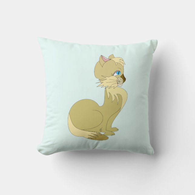 Beautiful Cat Pillow (Front)