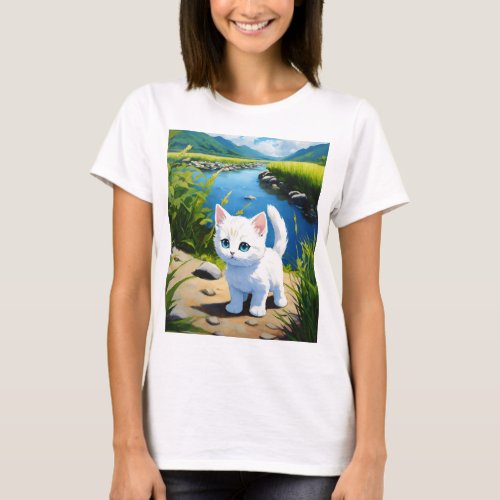 Beautiful cat t_shirt