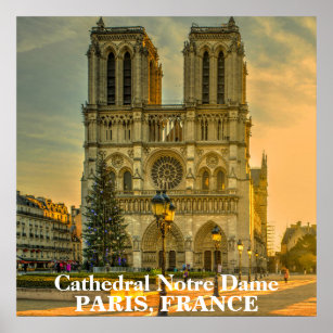 Beautiful Cathedral of Notre Dame Paris France Poster