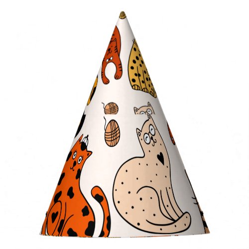 Beautiful Cats Pattern Party Hat