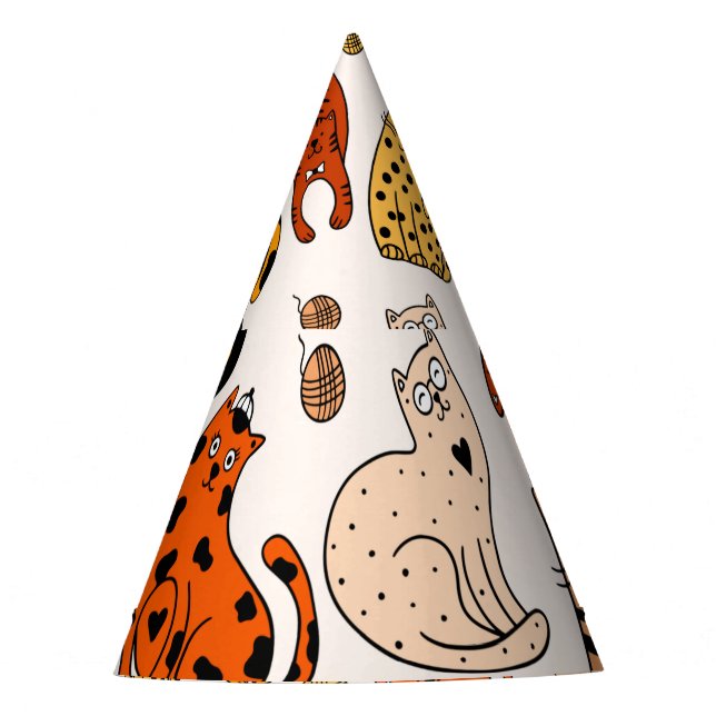 Beautiful Cats Pattern Party Hat (Front)