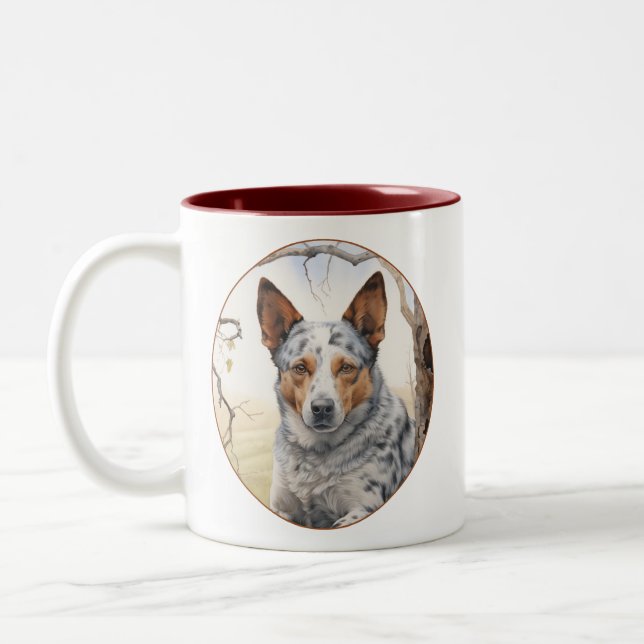 Beautiful Cattle Dog – Smart & Loyal Two-Tone Coffee Mug (Left)