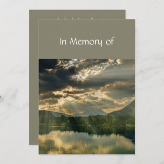 Beautiful Celebration of Life Service Lake Beach Invitation