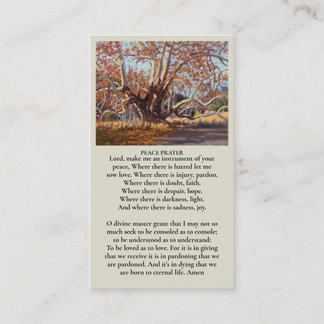 Beautiful Celebration of Life Tree Portrait  Card (Front)