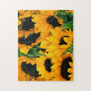 Beautiful, Challenging Golden Sunflowers Puzzle