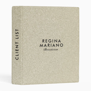 Beautiful Champagne Glittery Background Mini Binder