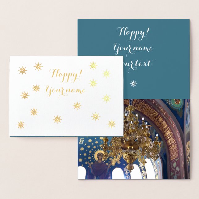 Beautiful Chandelier in the Cathedral Foil Card (Display)