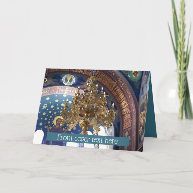 Beautiful Chandelier in the Cathedral Holiday Card (Front)