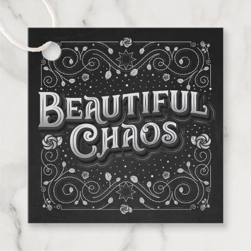 Beautiful Chaos Round Gift Tags