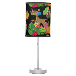 Beautiful, Cheetah and Tropical Jungle  Table Lamp