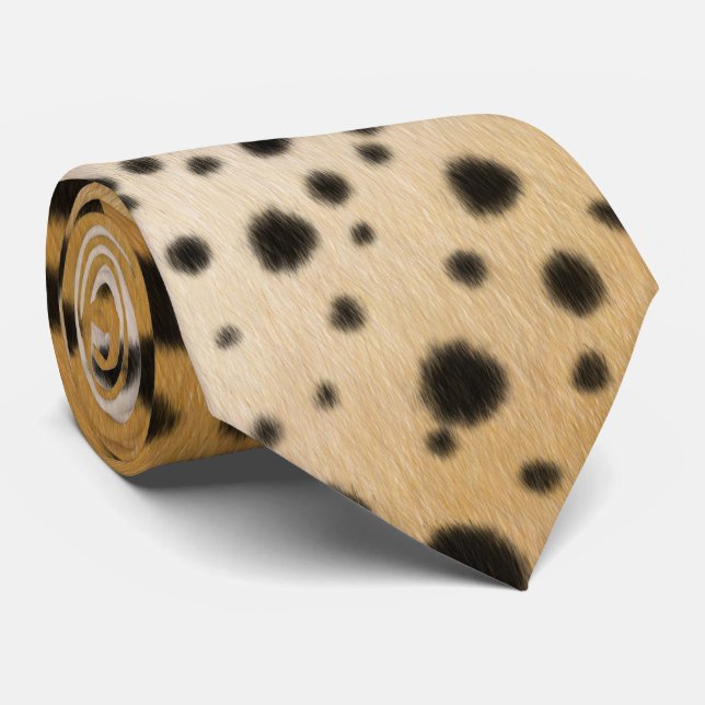 Beautiful Cheetah Spots Wild Animal Print Neck Tie (Rolled)