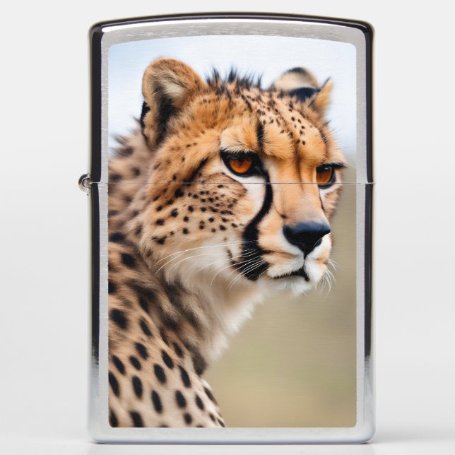 Beautiful Cheetah Zippo Lighter (Front)