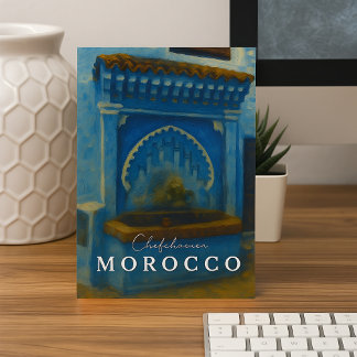 Beautiful Chefchaouen Morocco Blue City Postcard