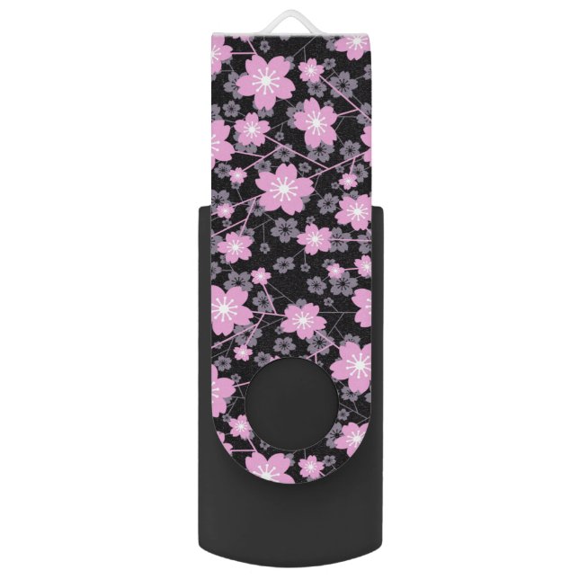 Beautiful Cherry Blossom design Flash Drive (Front Vertical)