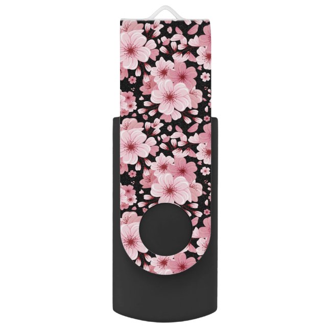 Beautiful Cherry Blossom design Flash Drive (Front Vertical)