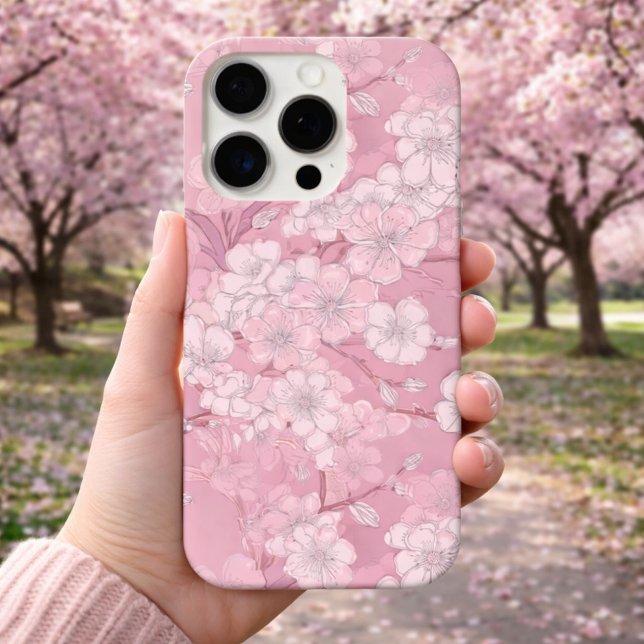 Beautiful Cherry Blossom Design - Pink Floral Case-Mate iPhone Case (Creator Uploaded)