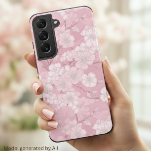 Beautiful Cherry Blossom Design - Pink Floral Samsung Galaxy S22 Case
