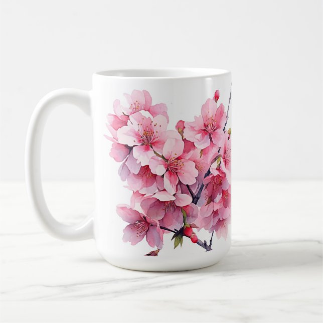 Beautiful Cherry Blossom Mug Cup (Left)