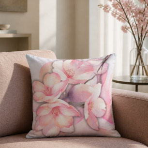 Beautiful Cherry Blossom Throw Pillow