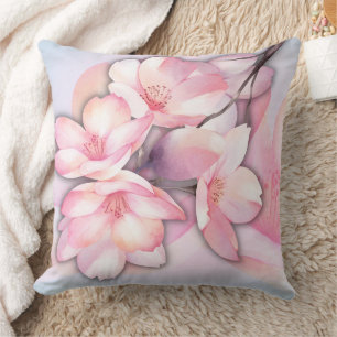 Beautiful Cherry Blossom Throw Pillow