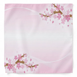 Beautiful Cherry Blossom Tree on Rose Gold Bandana