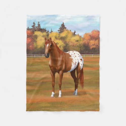 Beautiful Chestnut Appaloosa Horse Fleece Blanket