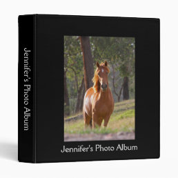 Beautiful chestnut horse photo album custom 3 ring binder