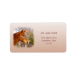 Beautiful Chestnut Horse Return Address Labels at Zazzle