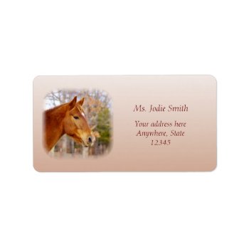 Beautiful Chestnut Horse Return Address Labels by WalnutCreekAlpacas at Zazzle