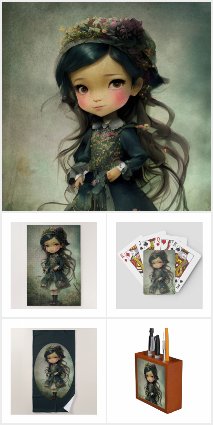 Beautiful Chibi Kawaii Style Girl Art