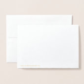 Beautiful Chic Calligraphy Congratulation Foil Card (Back With Envelope)