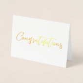 Beautiful Chic Calligraphy Congratulation Foil Card (Front)