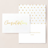Beautiful Chic Calligraphy Congratulation Foil Card (Display)
