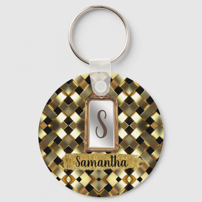 Beautiful Chic Girly Mirror Elegant Bday Gift Keychain (Front)