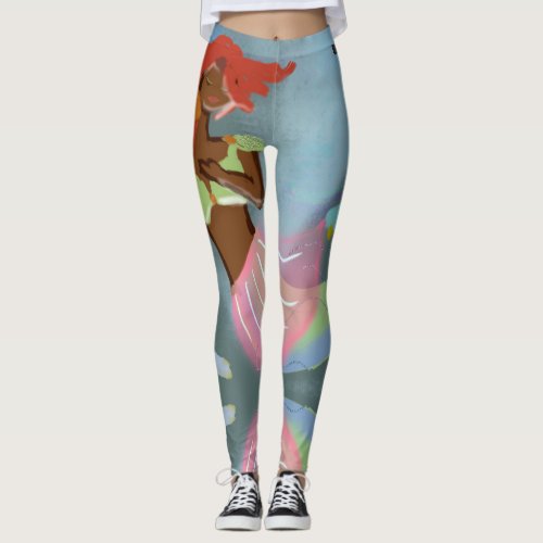 Beautiful Chic Mermaid Full Art Print Leggings